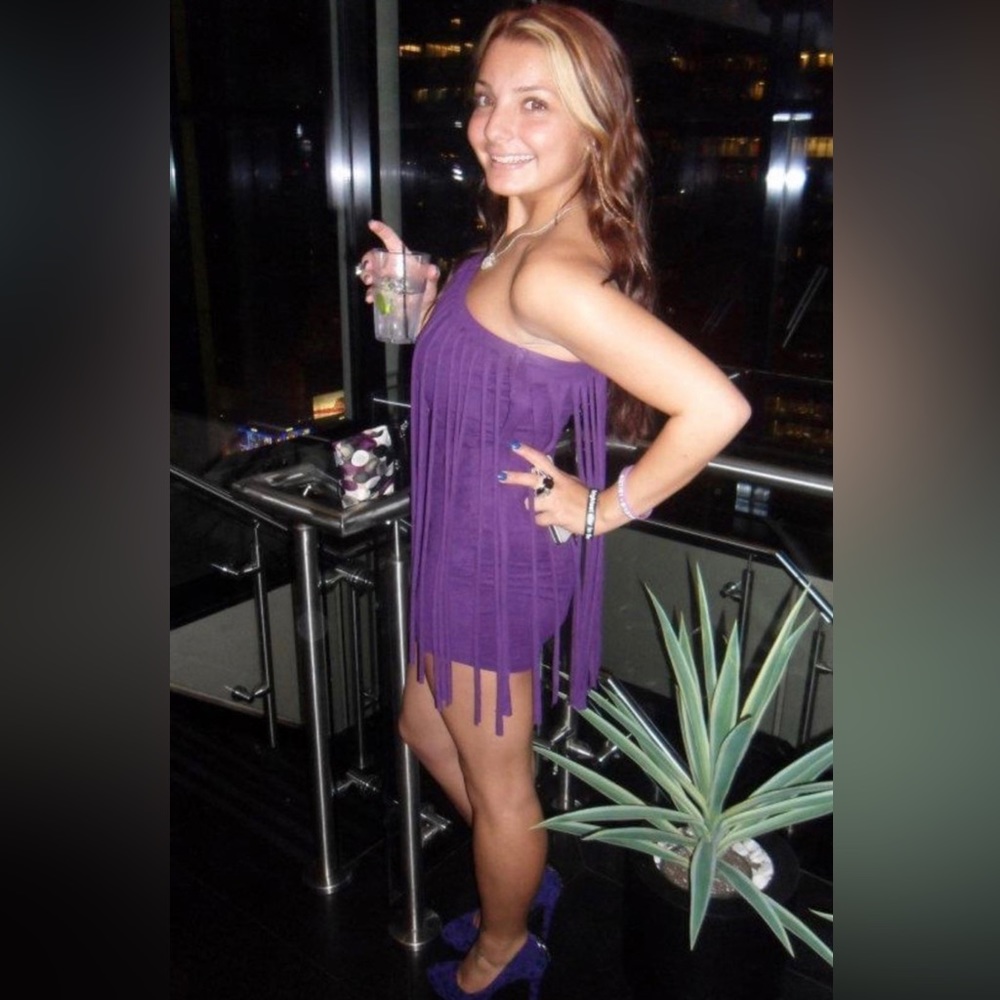 Purple Fringe Dress